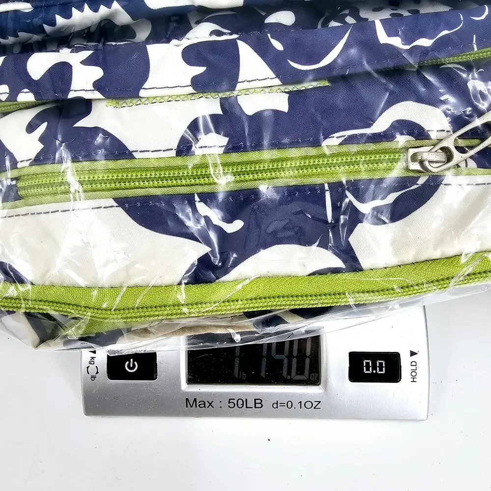 JuJuBe BFF Floral Diaper Bag & Pad Cobalt Blossoms Blue White Rare Discontinued
